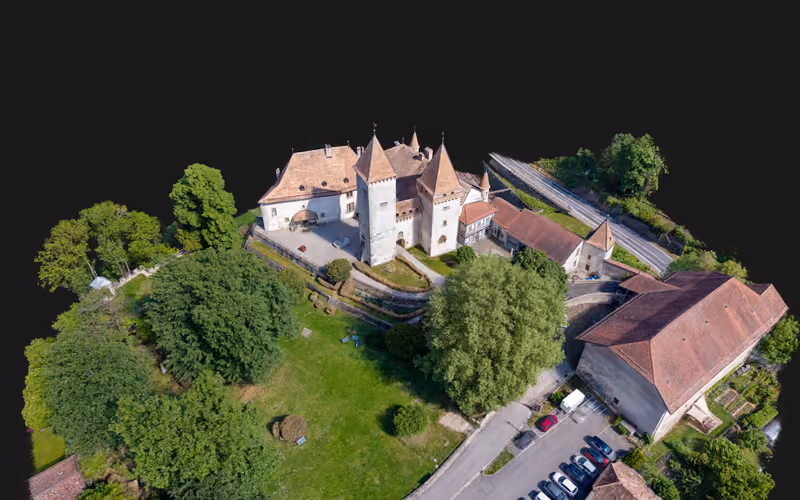 Château de La Sarraz, aperçu de la capture 3D